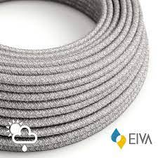 Ip65 Electric Cable Covered In Grey Linen