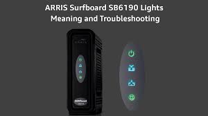 arris surfboard sb6190 lights meaning
