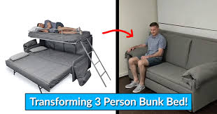 This Transforming Bunk Bed Sleeps 3 And