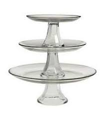 Cake Tray 3 Tier Glass Chic Event Hire