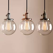 Clear Glass Shade Hanging Pendant Light