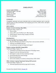 Cool Sample Of College Graduate Resume With No Experience