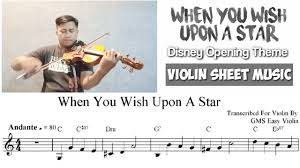 wish upon a star violin sheet