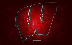 red background wisconsin badgers logo