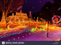 Christmas Lights South Windsor Connecticut Usa Stock Photo