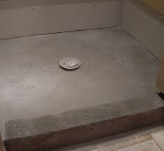 Completed Shower Pan Concrete Shower