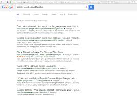 black google text appears in serps