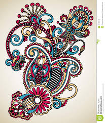 Line Art Ornate Flower Design Stock Illustration Illustration Of