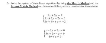 System Of Three Linear Equations