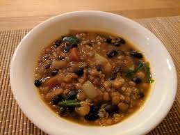 lentil soup with quinoa and black beans