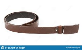 Light Dark Brown Leather Belt With A Leather Buckle Stock Image Image Of Clothing Fashionable 163092193