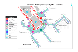 baltimore airport map bwi airport