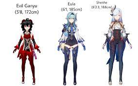 Evil Ganyu, Eula and Shenhe Height Comparison | Fandom