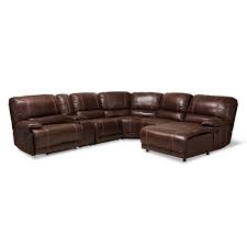 This living room furniture style offers versatile modular design, a plus if you enjoy rearranging your decor. Dark Brown Faux Leather 6 Piece Theater Sectional Sofa Recliner Corner Lounge 842507184094 Ebay