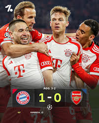 Bayer de Múnich le gano al Arsenal por 1 a 0 y se instala en semifinales.