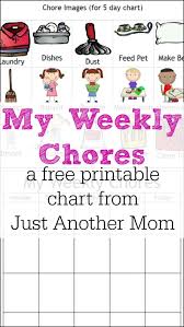 My Weekly Chore Chart A Free Printable Pack For Autistic