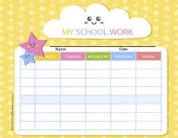 Teacher My School Work Chart