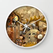 Steampunk Wall Clock By Ancello Society6