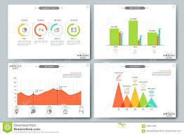 Financial Data Visualization Concept Pages With Diagram