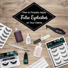 apply false eyelashes on your clients