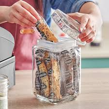 Clear Stackable Square Glass Jar