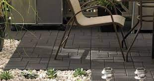 outdoor rubber tile patio ideas