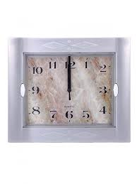 Silver Rectangle Wall Clock A 02 01