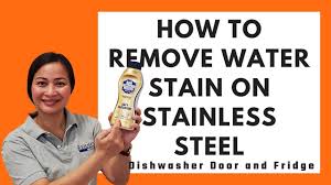 how to remove water stain on stainless