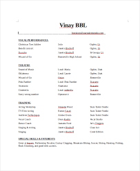 Free Resume Templates For Word Musical Theatre Resume Templates Bino