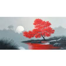 Best Red Tree Painting Landscape Art