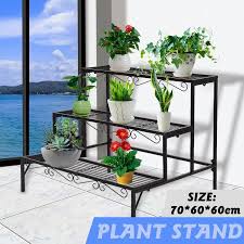 Tiered metal plant stands with wooden styles to suit your indoor or covered outdoor living space. Outdoor Indoor Metal Garden Pot Plant Stand Crazy Sales