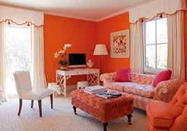 Curtains Combination With Orange Walls
