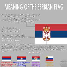 Serbian flag printed on the cloth face mask. Meaning Of The Serbian Flag Vexillology