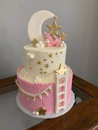 Pin By Cecilia Pinilla On Cakes Baby Girl Birthday Cake Baby  gambar png