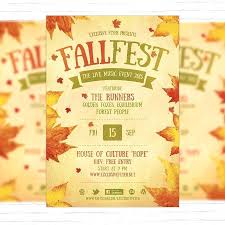 Free Printable Fall Festival Flyer Templates Autumn Leaves Kennyyoung