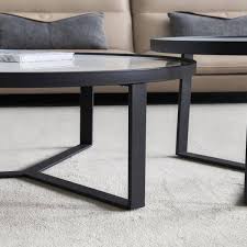 Black Round Sintered Stone Coffee Table