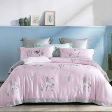 bed cover pink zebra tencel