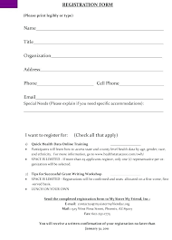 Personal Data Form Template Download Free Registration Form Template