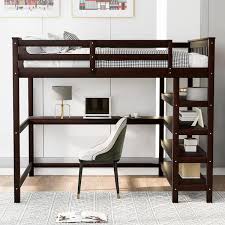 Loft Bed With Storage Shelves
