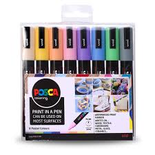 We have products from posca in many different variants. Posca Marker Pc 5m Medium Bullet Tip 1 8 2 5mm Pastel Set Of 8 Jackson S Art Supplies