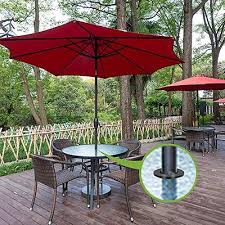 Hqleshui 3 Pieces Patio Table Umbrella