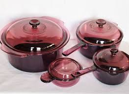 Cranberry Colored Glass Cookware
