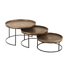 Side Tables Round Aluminum Rust Sl