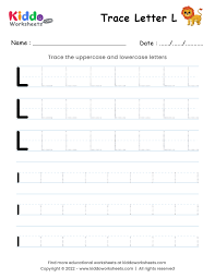 printable tracing letter l worksheet