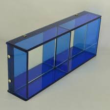 Blue Glass Wall Mirror Attributed To