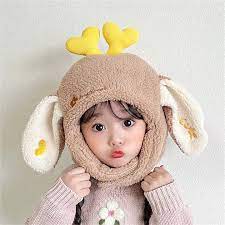 super cute korean baby ear hats autumn