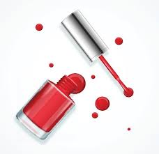 red nail polish vector stock clipart