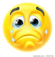 crying sad emoticon cartoon face