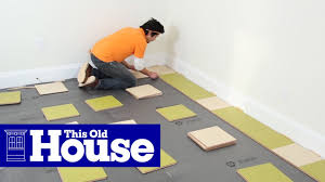 how to install a linoleum tile floor