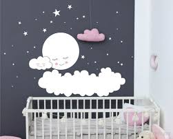 Moon Clouds And Stars Wall Decal